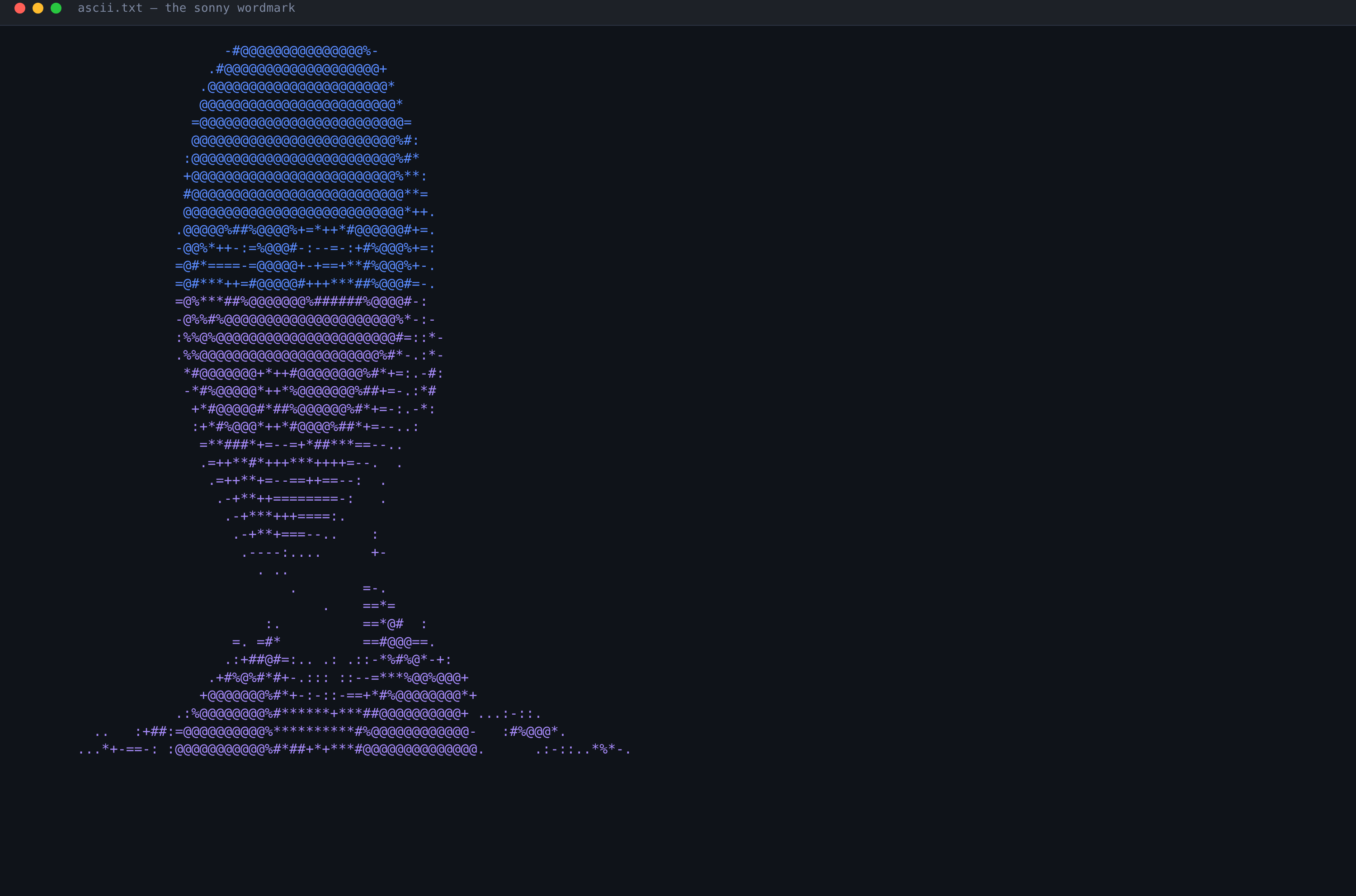 The Sonny ASCII wordmark, rendered from the ascii.txt file in the sonny repository
